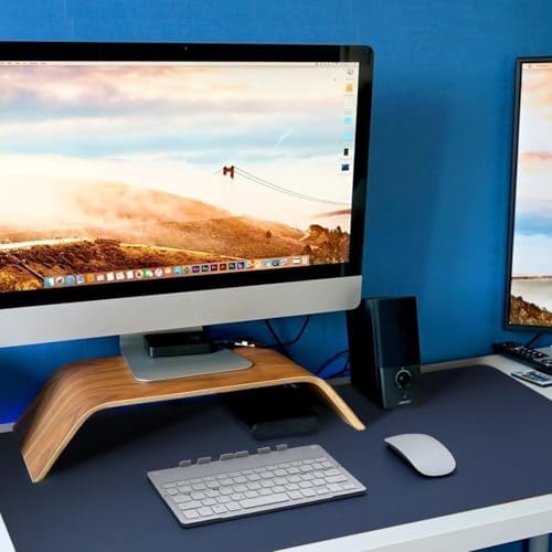 Alternative view of Masa Desk Mat 60x30 cm Çift Taraflı Deri Mouse Pad Kaymaz Suya Dayanıklı Rulo Yapılabilir Kompakt Masa Koruyucu Ofis Laptop ve Makyaj Masası İçin 2mm Lacivert