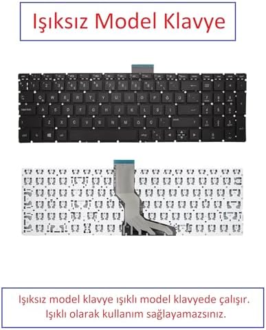 Notebook Klavye - Siyah-Işıksız - Pavilion - 15-bw, 15-bw0xx, 15-ra, 15-ra0xx, 15-rb, 15-rb0xx, 15-br, 15-br0xx, 15S-EQ, 15S-FQ, TPN-Q201, TPN-Q222, Tpn-Q230 Muadili ile uyumlu - HP-064 - Görsel 3