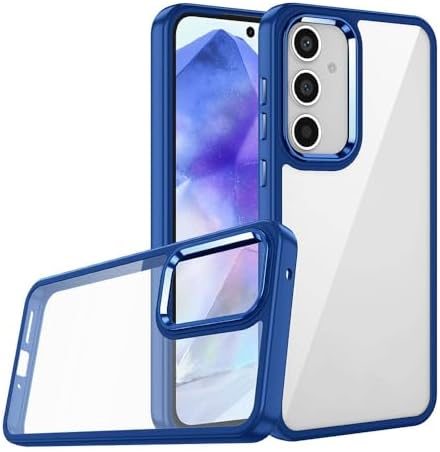 Galaxy A55 Kılıf Renkli Kenar Arkası Şeffaf Flora Silikon Kılıf