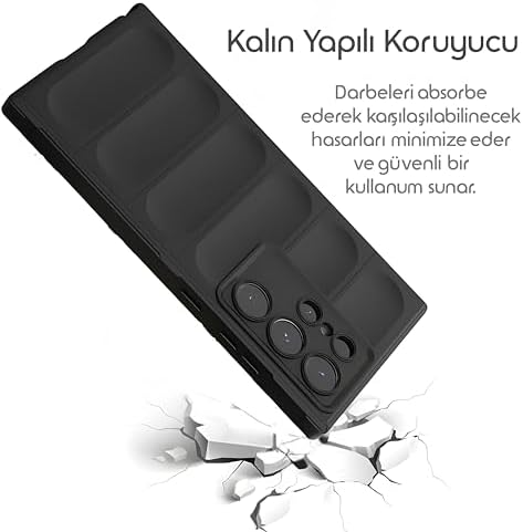 Alternative view of Galaxy S25 Ultra için Koruyucu Kalın Yapılı Rugged TPU Silikon Kılıf Kamera Yükseltili İçi Süet Dokulu Kenarları Darbe Emici ve Kayma Önleyici Özellikli Tam Kaplayan Koruyucu Kılıf