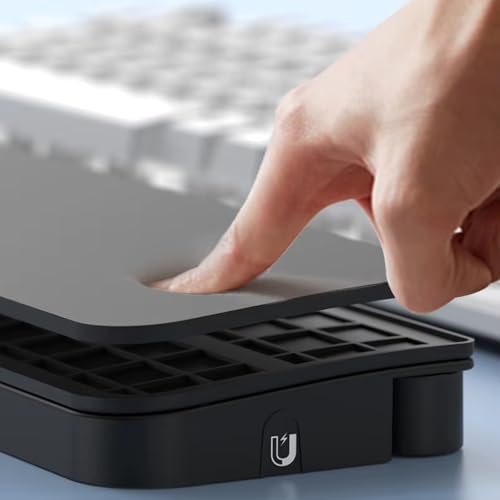 Ergonomik Klavye Bilek Desteği ve 22-in-1 Temizlik Kiti – Gizli Saklama ve Manyetik Organizer Tasarım, Mekanik Klavye Uyumlu Masaüstü Düzenleyici, Telefon Kulaklık Laptop Temizleme Seti Siyah