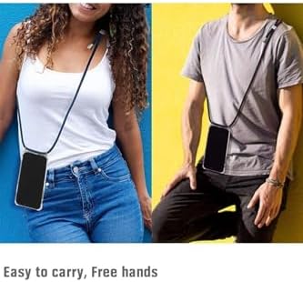 İphone 12 Uyumlu Kılıf Boyun Omuz Askılı Ipli Anti Şok Köşe Korumalı Şeffaf Silikon Kmp - Görsel 3