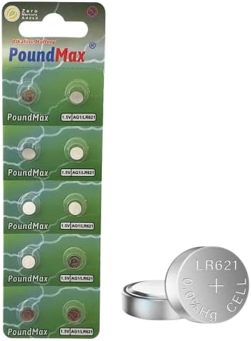 PoundMax 10 Adet AG1(LR621,LR60,364) 1.5V alkalin düğme pil - Görsel 3
