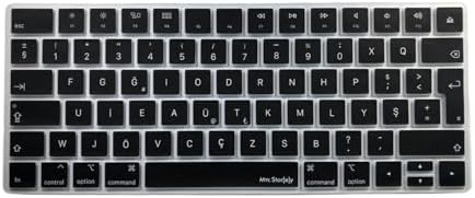 Alternative view of Apple Magic Keyboard 2 A1644 Uyumlu Klavye Koruyucu Türkçe F Dizilim Daktilo Tipi Silikon Kaplama UK ISO Ters L Enter Ultra İnce Kaymaz Toz ve Sıvı Koruma Keyboard Cover Siyah