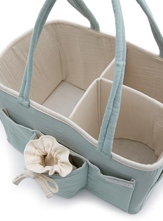 Müslin Anne Organizer Çanta Mint Yeşili