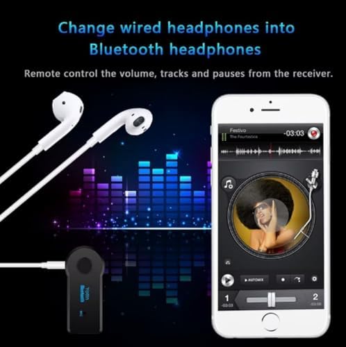 Alternative view of Mikrofonlu Bluetooth Ses Alıcı Araç ve Hoparlör İçin Aux Girişli Kablosuz Dönüştürücü Kiti