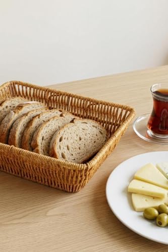 Dikdörtgen Rattan Mini Ekmek Sepeti - BB6061