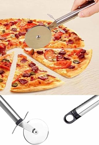 Alternative view of Metal Saplı Pizza Ruleti: Paslanmaz Çelik Pizza Kesme Bıçağı, Profesyonel Kesim için Dayanıklı Tasarım