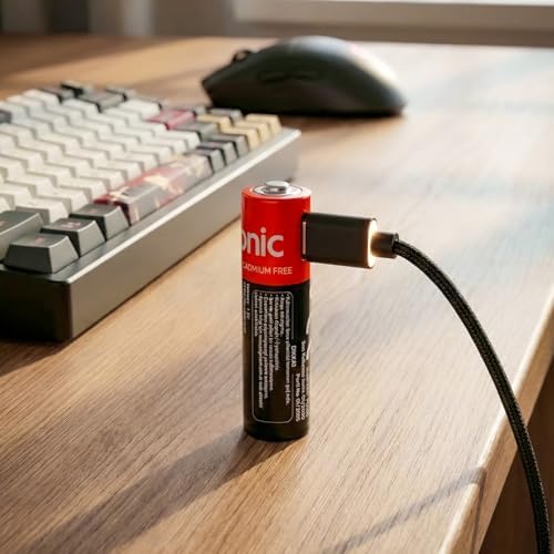 Alternative view of PL1400, AAA, Şarjlı Pil, 1.5VOLT, 400MAH/750MWH, Type-C Ile Kolay Şarj, 2 Li Paket