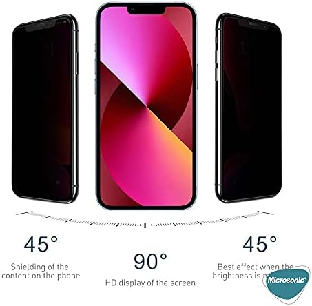 Alternative view of Apple iPhone 13 Privacy 5D Gizlilik Filtreli Cam Ekran Koruyucu Siyah [iPhone 13 ile Uyumlu Ekran Koruyucu]