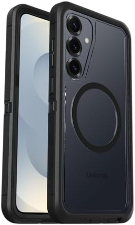 Alternative view of Galaxy S25+ Defender Serisi XT Şeffaf Mıknatıslı Kılıf - Koyu Taraf (Siyah)