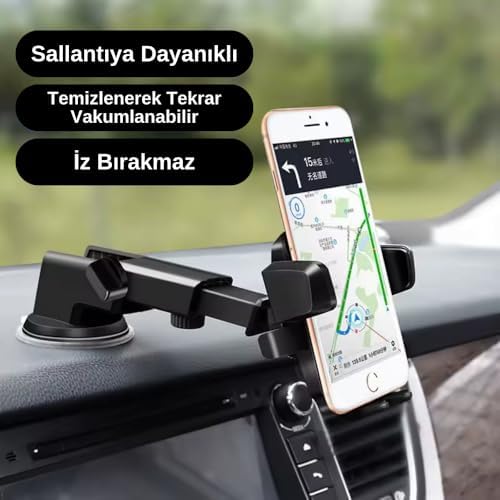 Alternative view of Araç İçi Telefon Tutucu Vakumlu Araba Ayarlanabilir Cam Ve Torpido Için Yüksek Kalite Tutucu (Vakumlu)
