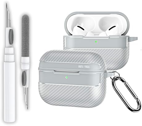 AirPods Pro 3. Nesil Uyumlu Karbon Fiber Hybrid Polymer Technology Premium Kulaklık Kılıfı ve 3'ü 1 Arada Bluetooth Kulaklık Temizleme Kalemi Seti (Gri) - Görsel 3