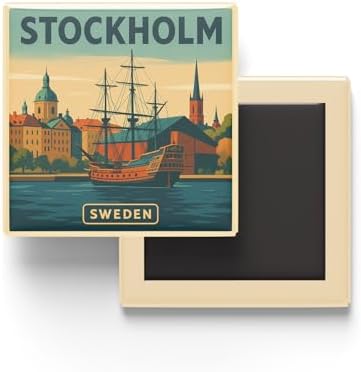 Alternative view of Stockholm İsveç - Vasa Müzesi - Baskılı Buzdolap Magneti Kare 9x9 cm