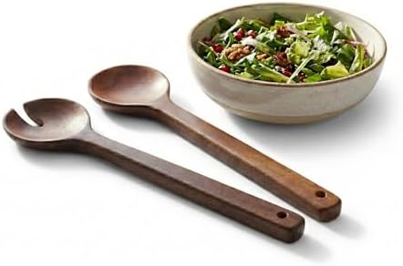 Alternative view of Akasya Naturel Ahşap 2’li Salata Kaşığı Seti | Dayanıklı ve Ergonomik Servis Kaşıkları | 27.5 cm | Doğal Ahşap Sofra Takımı