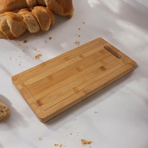 Kalın Bambu Kesme Tahtası - Büyük Boy Antibakteriyel Yıkanabilir Doğrama Tahtası (DÜZ-37 * 17 * 2.5cm) - Görsel 2