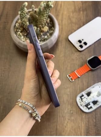 Alternative view of Süper İnce Mat Ultra Thin Silikon Kılıf Mor iPhone 14 Pro Max ile uyumlu
