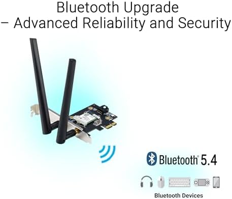 ASUS PCE-BE6500 WiFi7 BE6500 Tri-Band PCIe Adapter