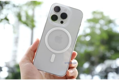 iPhone 16 Pro Uyumlu MagSafe Manyetik Mat Kılıf Güçlü Bağlantı PC+TPU Darbe Önleyici Yükseltilmiş Kamera Koruma Kablosuz Şarj Destekli Şeffaf