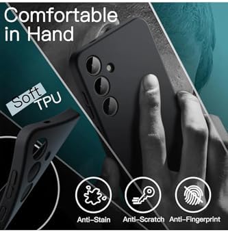 Alternative view of & AKSESUAR  Galaxy S24 Plus / S25 Plus ile Uyumlu İçi Kadife Kamera Korumalı Lansman Silikon Kılıf İnce Yapılı Tam Koruma Sağlayan Kamera Korumalı Kılıf (Siyah)