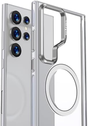 Senon Galaxy S25 Ultra Kılıf M-safe Şarj Özellikli Wlons Standlı Efsane Kapak Gri - Görsel 3