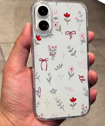 IPhone 16 Plus ile Uyumlu Şeffaf Kılıf - SFF01, UV Baskılı Özel Tasarım, Darbe Emici, Silikon Telefon Kılıfı, Şeffaf Kapak, İnce Koruyucu (flowersmagic) - Görsel 2