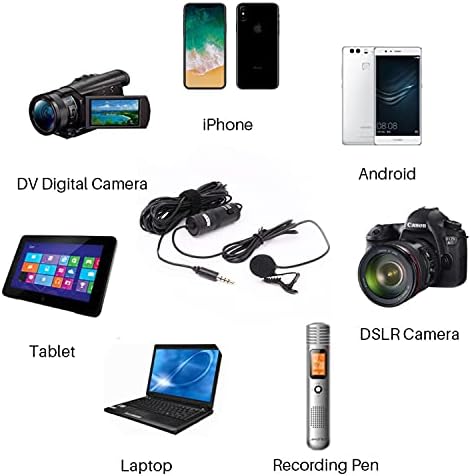 Boya by-M1 akıllı telefon ve /Nikon Kamera için 3,5 mm Lavalier-mikrofon, siyah, kullanma kılavuzu İngilizce dil - Görsel 3