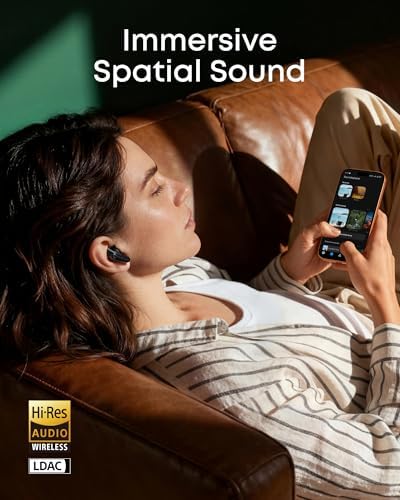 Soundcore Liberty Buds Bluetooth Kulaklık, Yarı Kulak İçi Tasarım, Gerçek Zamanlı Uyarlanabilir Gürültü Engelleme, Hızlı Şarj, Çeviri, 30 Saat Çalma Süresi, Siyah - D1200 - Görsel 3