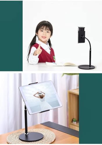 GA20 360 Ayarlı Metal Standlı Masa Üstü Metal Gövde Tablet Tutucu Telefon Standı Kaymaz Taban - Görsel 3