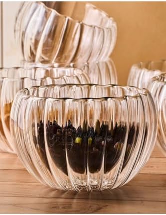 6'lı Çift Cidarlı Cam Sosluk Reçellik Drajelik Lokumluk Mini Kase 6.1 x 4 cm - Görsel 3