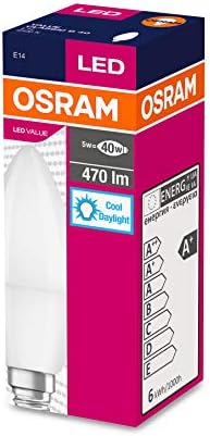 Led 10'lu Paket Mum CLB 40 5W 470 Lümen 6500 Kelvin Beyaz Işık E14 Duy Ampul