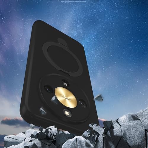 PSR Aksesuar Honor X9D Uyumlu Magsafe Şarj Destekli Standlı Telefon Kılıfı – Manyetik Tutuculu Samara Kapak (Siyah, Honor Magic 8 Lite 5G) - Görsel 3