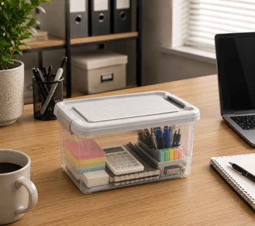 Alternative view of Kilitli Saklama Kabı Şeffaf Organizer PP Plastik Gıda Saklama Kabı Kapaklı Buzdolabı Düzenleyici İstiflenebilir Çok Amaçlı Saklama Kutusu (5 Litre)