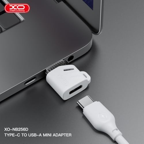 XO USB-A Erkek - Type-C Dişi Dönüştürücü Adaptör NB256D, Veri ve Şarj Destekli, 5gr, Beyaz - Görsel 2