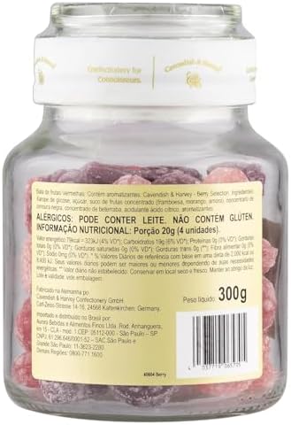 Cavendish & Harvey Mixed Berry Hard Candy Drops/Karışık Orman Meyve Aromalı Şeker Cam Kavanoz 300 g - Görsel 2