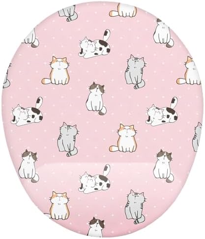 Kedi Desenli Bilek Destekli Mouse Pad