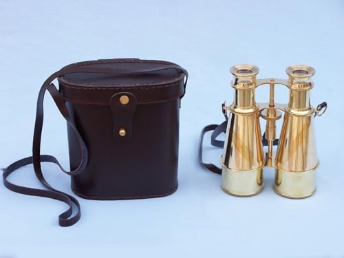 Hampton Nautical Captain's Solid Brass Binoculars, 15cm, Brass - Görsel 2