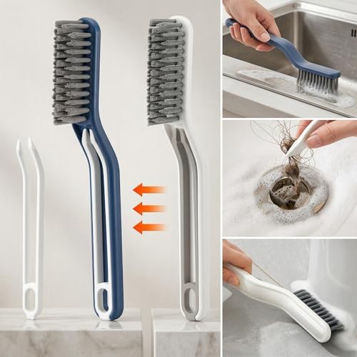 Alternative view of Çok Amaçlı Derz Temizleme Fırçası, Entegre Cımbız Uçlu, V Şekilli Güçlü Kıl Yapılı, Fayans Banyo Mutfak Oluk ve Köşe Temizleyici