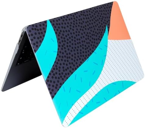 MacBook Air 13.6 İnç Desenli Kılıf A2681 A3113 A3240 A3449 M2 M3 M4 M5 Uyumlu İnce Sert Kapak Hard Case Turkuaz - Görsel 3