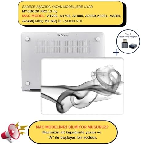 MacBook Pro 13 Renkli Desenli Kılıf A1706 A1708 A1989 A2159 A2251 A2289 A2338 M1 M2 Uyumlu Baskılı Sert Kılıf İnce Hafif Koruyucu Kapak QT-53