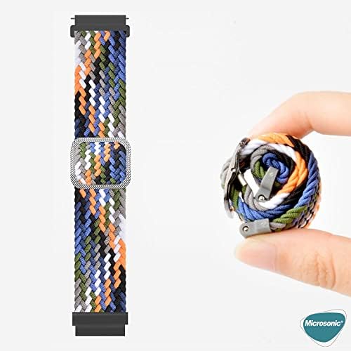 Alternative view of Amazfit GTR 3 Pro için Kordon Braided Loop Band Siyah Beyaz [GTR 3 Pro ile Uyumlu Kordon - Siyah - Beyaz]