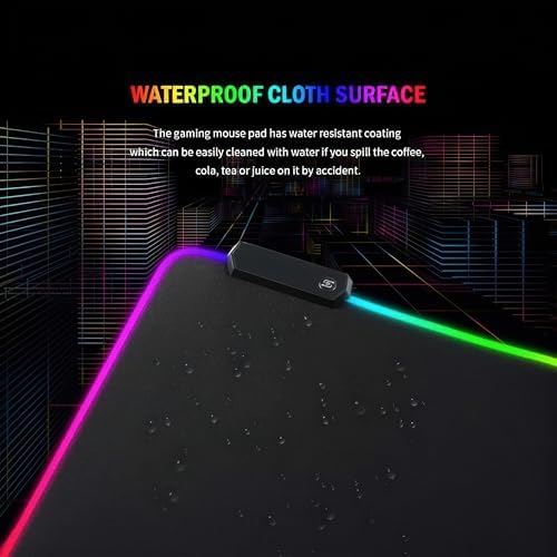 RGB LED Gaming Mouse Pad 80x30 XXL - 13 Renk Mod, Gaming Mousepad Işıklı, Oyuncu Büyük Keyboard Mouse Pad Kaymaz USB Plug&Play - Görsel 3