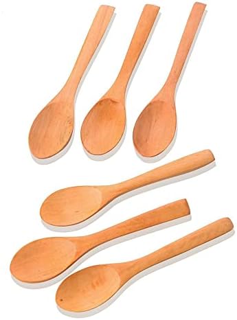 12 Adet Bambu Baharat Kaşığı ve Mama Kaşığı, Bambu Reçel Bal Kaşığı 12 Adet - Görsel 3