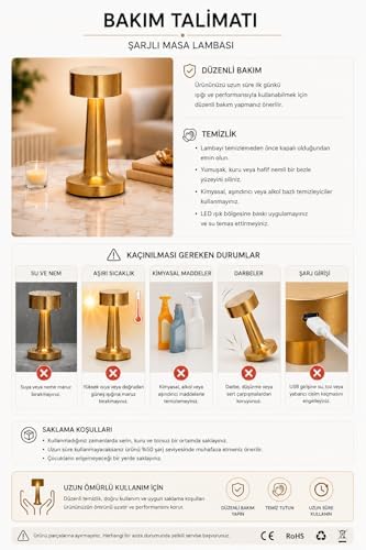 Modern Kablosuz Şarjlı Masa Lambası Dokunmatik Masa Lambası USB Şarjlı Dekoratif Taşınabilir Ortam Aydınlatma Mantar Masa Lambası Gold Altın Masa Lambası Masa Lambası Kamp Piknik Lambası - Görsel 2