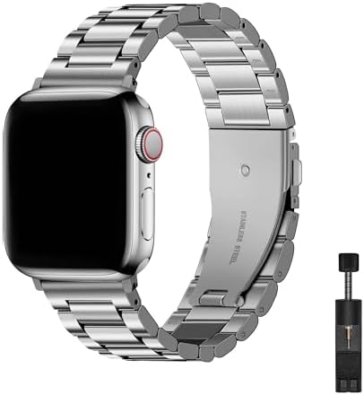 Apple Watch Uyumlu Premium Üç Bakla Paslanmaz Çelik Kordon - 49mm/46mm/45mm/44mm/42mm/41mm/40mm/38mm Uyumlu - Apple Watch SE Series 3/2/1 & Watch Ultra 3/2/1 & Series 11 10 9 8 7 6 5 4 3 2 1