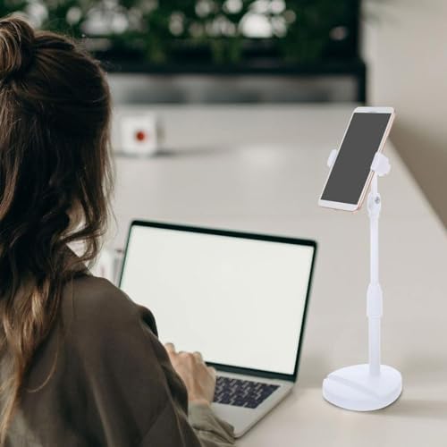 Alternative view of Masa Üstü Tablet ve Telefon Tutucu Plastik Aparat Beyaz Telefon Standı