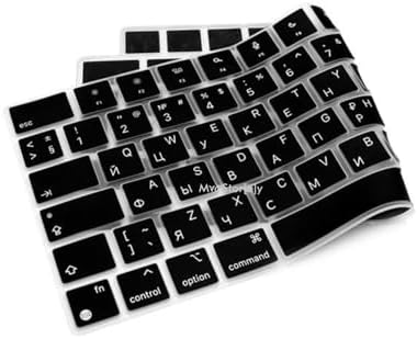 Alternative view of MacBook Rusça Klavye Koruyucu UK ISO Ters L Enter M1-M5 | A2681 A3113 A3240 A3449 A2941 A3241 A2442 A2779 A2992 A2485 A2991 | Russian Keyboard Cover Touch ID Siyah