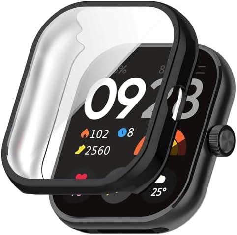 Alternative view of Xiaomi Redmi Watch 4 ile uyumlu Silikon Kasa Ekran Koruyucu 360 Tam Kapatan Çerceve PC Kasa Koruma Silikon Çerçeve ŞEFFAF