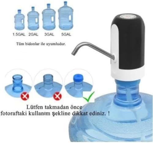Damacana Pompası Şarjlı Tek Motorlu Otomatik Damacana Su Pompası: USB ile Kolay Şarj Edilebilir, Taşınabilir ve Hijyenik Su Dağıtım Çözümü Yüksek KALİTE BPA İÇERMEZ