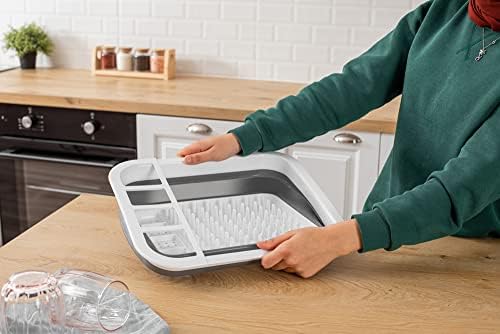 Katlanabilir Bulaşık Kurutmalık, Yer Kaplamaz Minimal Tabaklık 763 - Görsel 3